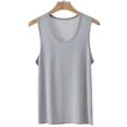 thumbnail image 2 of YLSDY Men's See-Through Mesh Sleeveless Tank, Lightweight Breathable Shirt for Summer and Beachwear Gray L, 2 of 5