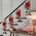 thumbnail image 2 of christmas tree decorations Red Christmas Flocking Wreath Door Hanging Christmas Decorations Christmas Wreath Rattan Pendant Decoration European And Ho, 2 of 5