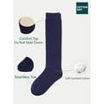 thumbnail image 2 of 3 Pack Kids Girls Unisex Soft Knee High School Uniform Dress Socks Seamless Toe Black White Navy Blue Burgundy, 2 of 6