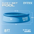 thumbnail image 3 of Intex 8056988 24 in. x 8 ft. Easy Inflatable Outdoor Family Swimming Pool, Blue, 3 of 6