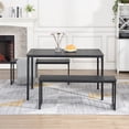 thumbnail image 3 of Euroco 3 - Piece Dining Set, Kitchen Table with 2 Benches, 3 of 10