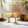 thumbnail image 4 of Libbey , Ensemble de 4 Verres à Cocktail, Tiki Tige Ambre Coupe (8.5 oz), 4 of 6