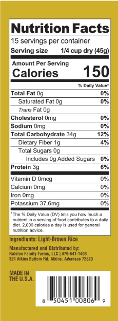 Ralston Family Farms Golden Rice, 24 oz Carton: 6 Pack, American Grown, Non-GMO, Naturally Gluten Free