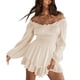 thumbnail image 1 of Vestido de mujer, mono, mono con hombros descubiertos, mono largo de manga larga, minivestido, mono, artesanía superior, 1 of 5