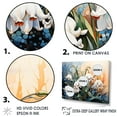 thumbnail image 3 of Designart "Winter'S Snowdrop Charm" Snowdrops Floater Framed Wall Art Living Room, 3 of 5