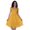 Yellow, variant on Moomaya Schiffli Dress Frill Sleeve w/ V-neck Casual Relaxed Summer Garden Dresses