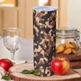 thumbnail image 2 of Camouflage 20 Oz Stainless Steel Skinny Tumbler – Vacuum Insulated Slim Travel Cup with Lid & Stainless Steel Straw, 360° Full Wrap Printed Tumbler for Home, Office & Outdoor Use, 2 of 6