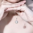 thumbnail image 6 of Rosec Jewels Vintage Style Moissanite Oval Pendant Necklace with Chain - Cocktail Necklace - D-VS1 Quality Certified, 925 Sterling Silver, 6 of 8