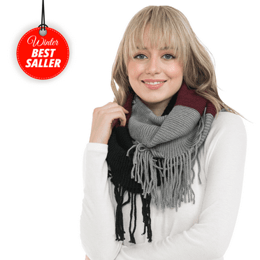 BASICO Warm Knit Winter Scarfs for Women Multi Color 1 Infinity Scarf Circle Loop Scarves