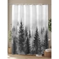thumbnail image 4 of Fsddascl Retro Mist Forest Shower Curtain Set - 54" x 78" Washable Bathtub Curtain with 12 Hooks, Watercolor Mountains Nature Landscape Waterproof Fabric Stall Shower Curtains for Bathroom/Bathtub, 4 of 6