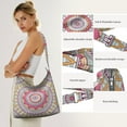 thumbnail image 2 of Exotic Cultural Mandala Shoulder Purse Minimalist Large Capacity Travel Handbag, 2 of 2
