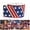 F, variant on Hilingoto 4Th Of July Ribbon, Red White Blue Glitter Wired Ribbon for Wreaths, Bows, Crafts, 5 Yards Per Roll, independence Day Decor, Style F
