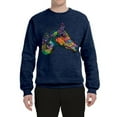 thumbnail image 3 of Colorful Neon Horse | Dean Russo Art Animal Lover Unisex Crewneck Sweatshirt, Vintage Heather Navy, 3X-Large, 3 of 6