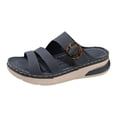 thumbnail image 5 of Rokment Orthopedic Platform Sandals for Women 2026 Comfortable Buckles Open Toe Memory Foam Wedge Walking Slides with Arch Support Beach Summer Blue Size 9, 5 of 6