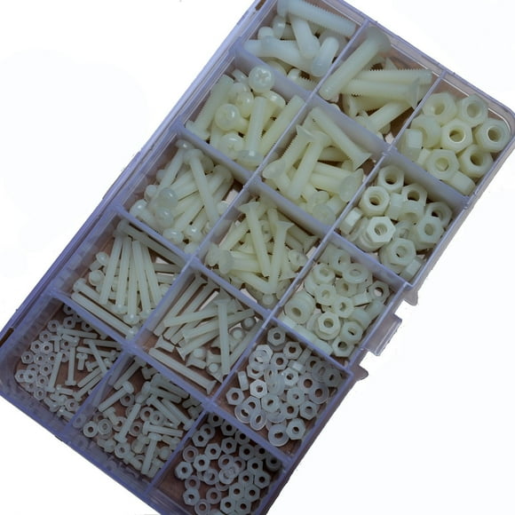 eoocvt 420 Pcs Kit Assortiment de Rondelles en Nylon Plastique M2 M2.5 M3 M4 M5 M6