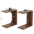 thumbnail image 3 of Set of 2 C-Shaped End Tables for Couch, Narrow Sofa Side Tables, Wood C Tables for Living Room, Bedroom, Small Spaces, 3 of 10