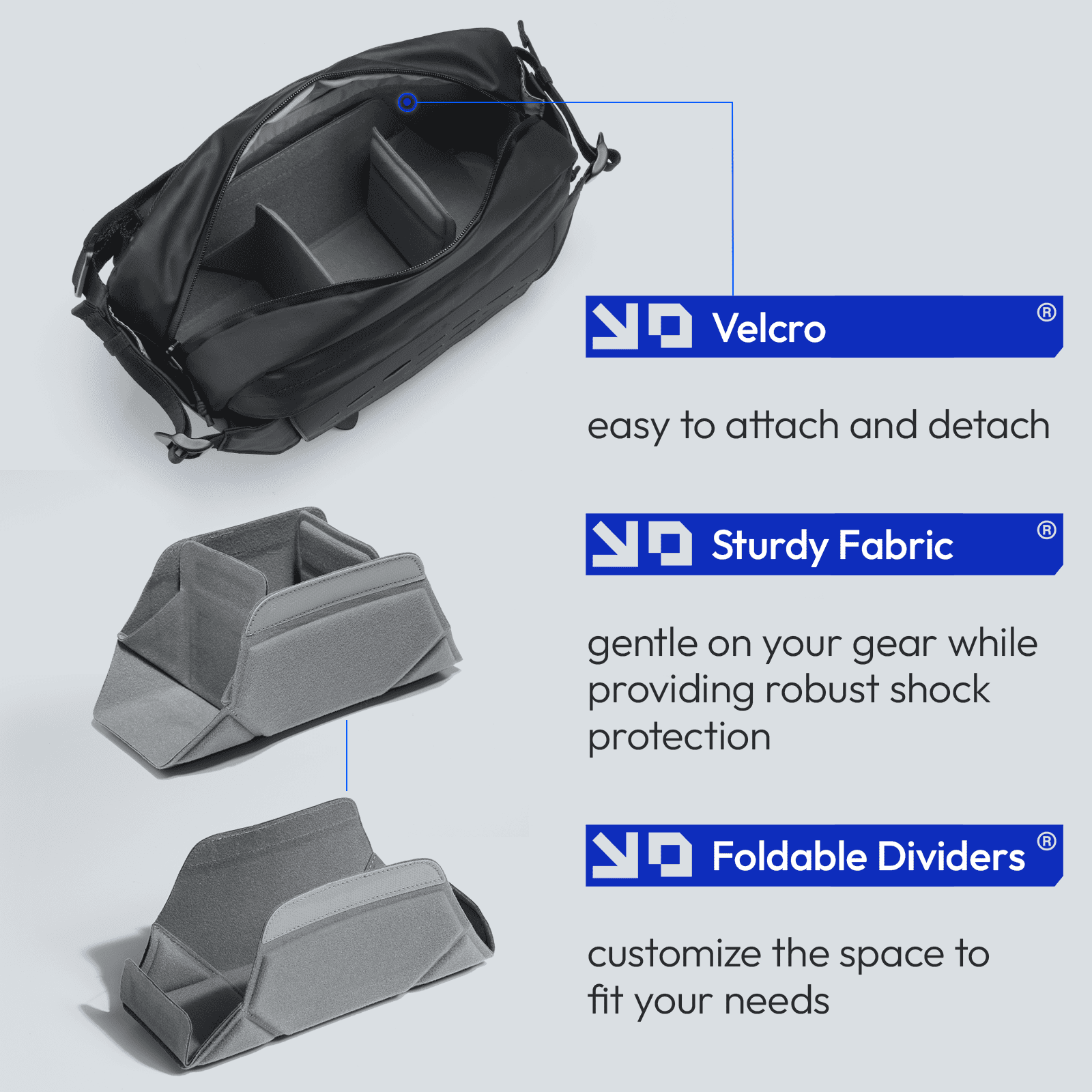 Ulanzi AB02 Outdoor Sling Bag – 9L Crossbody Camera Chest Bag with Weather-Resistant Fabric, AirTag Pocket, Customizable Dividers, and Quick Access Design for Travel, Photography, and Commuting