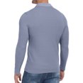 thumbnail image 4 of HAOMEIL Men's Polo Shirts Muscle V Neck T-Shirts Long Sleeve Slim Fit Polo Shirts for Men, 4 of 7