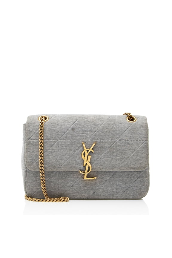 Pre-Owned Saint Laurent Quilted Jersey Monogram Jamie Medium Shoulder Bag