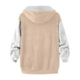 thumbnail image 4 of KAUOD Teen Girls Zip up Fleece Hoodies Fuzzy Soft Oversized Hooded Jackets Kids Plush Warm Fall Sweatshirts with Pockets, 4 of 4