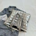 thumbnail image 1 of Bolsa de hombro de moda acolchados de algodón de compras para mujer (Plata) Likrtyny Para Estrenar, 1 of 9