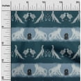 thumbnail image 1 of oneOone Cotton Silk Fabric Stripe|Bird & Monkey Ikat Print Fabric BTY 42 Inch Wide, 1 of 3