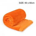 thumbnail image 4 of PiccoCasa Flannel Fleece Blanket Soft Warm Wide Hemmed Orange 23"x30", 4 of 8