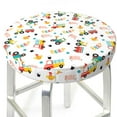 thumbnail image 3 of Uemuo Cute tractor and vehicle Pattern Round Bar Stool Seat Covers Washable Stool Cushion Slipcover Elastic Bar Chair Covers-13 inch, 3 of 7