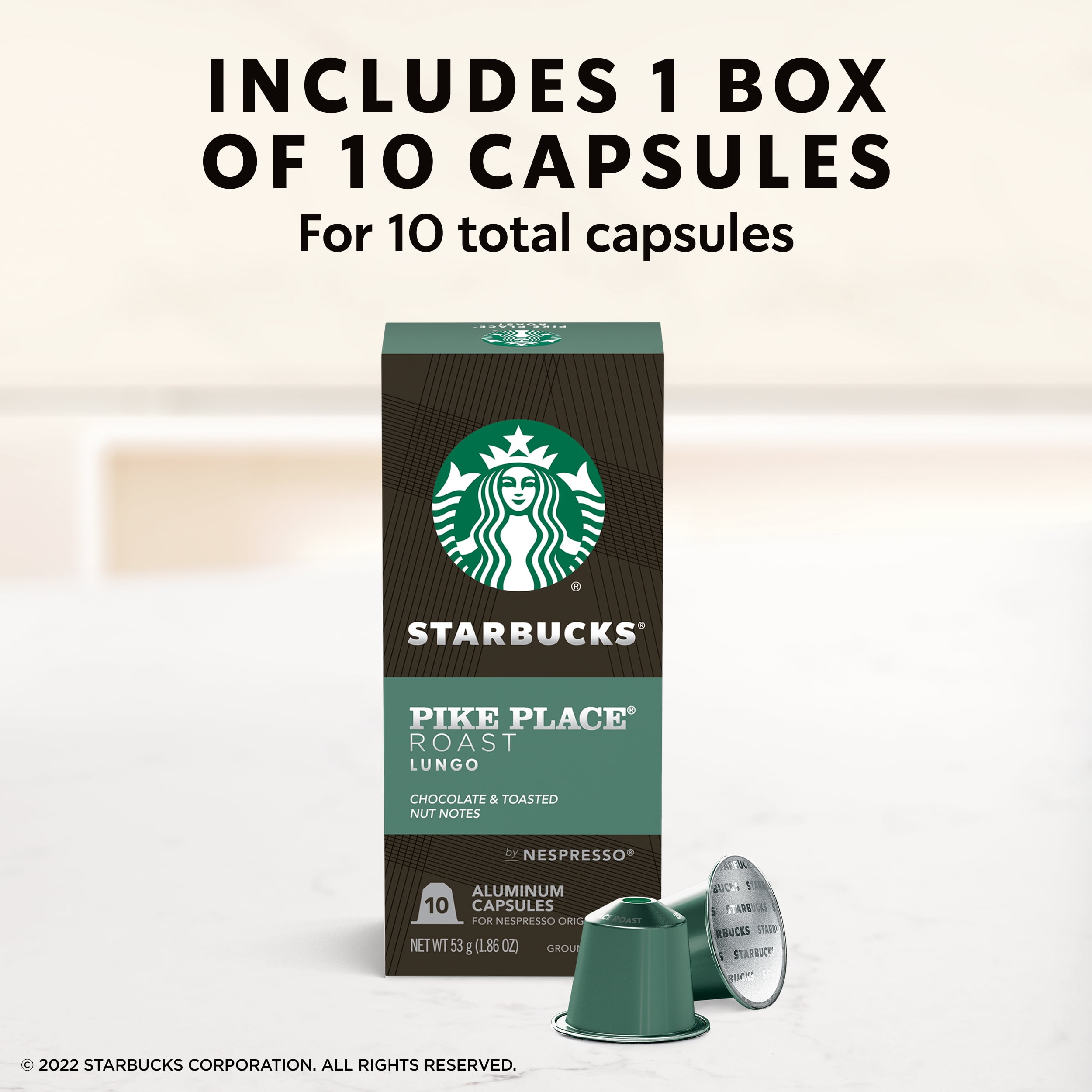  Starbucks by Nespresso, 120 Capsule Box, All Flavors  (120-count single serve capsules, compatible with Nespresso Original Line  System) (Pike Place) : Everything Else