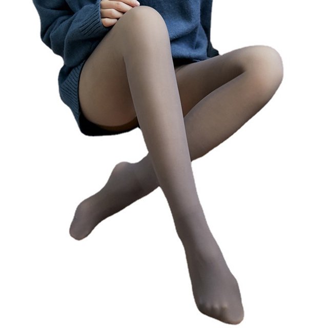 Faux Collants Translucides Chauds Leggings Coupe Ajustée Extensibles Doux pour l'Hiver Extérieur