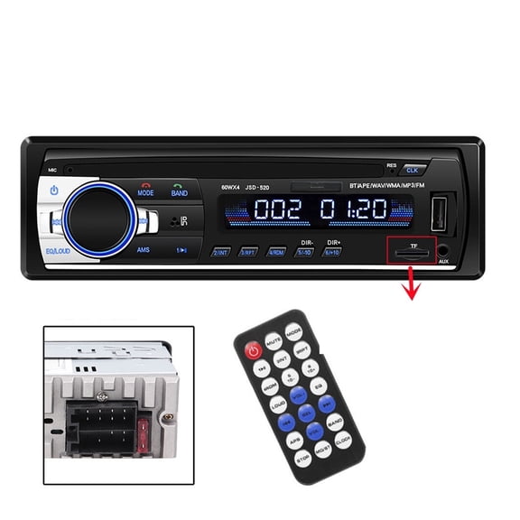 Bluetooth Car Radio 1DinAutoradio Auto Stereo V2.0 FM Aux Input Receiver Phone Charging Car Audio SD USB MP3 MMC WMA ,High Volume Speakers