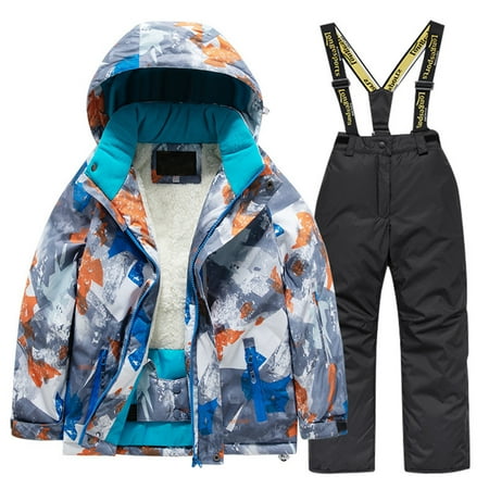 

Ydojg Fashion Outfit Set For Baby Toddler Boys Girls Kids Lined Ski Jacket & Pants Set Winter Windbroof Snowboarding Rain Coats Winter Warm Snow Suits For 12-14 Years
