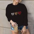 thumbnail image 4 of Womens Valentines Day Tops Leopard Buffalo Plaid Heart Graphic Sweatshirts Crewneck Pullover Tops, 4 of 8