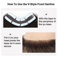 thumbnail image 6 of Hairline Toupee for Men V Shape Human Hair Forehead Hairline Transparent Thin Skin Hair Patch, 6 of 6
