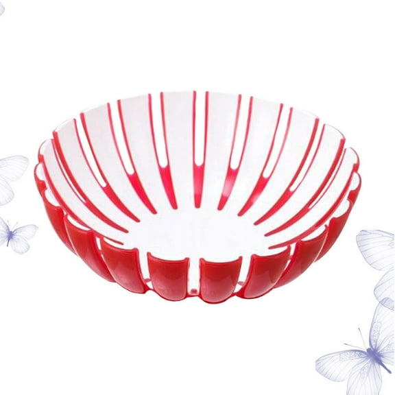 Luxshiny Premium Red Plastic Bowl for Kitchen Stylish Salad and Snack Plate with Fine Workmanship