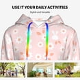 thumbnail image 4 of Sikiie Flower Rabbit Women's Casual Hoodies Long Sleeve Lightweight Pullover Tops Loose Sweatshirt-X-Large, 4 of 7