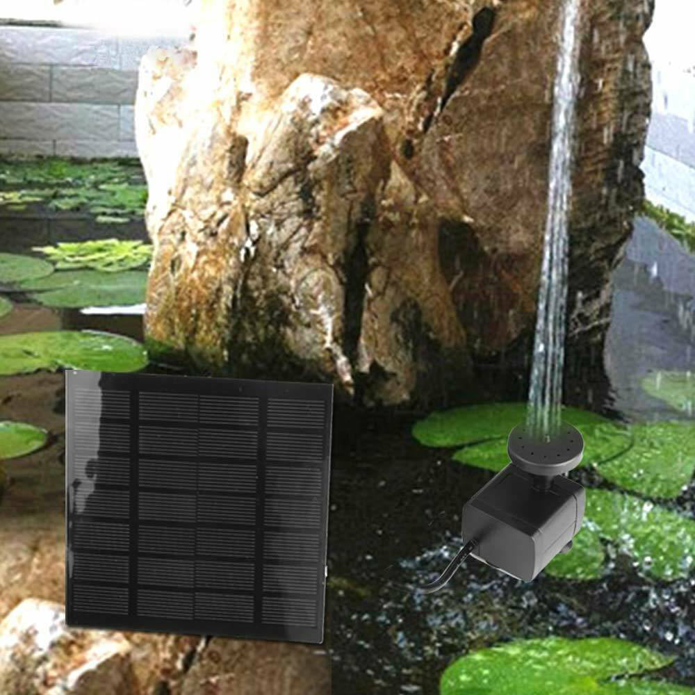 Solar Panel Powered Water Feature Plants Pump Garden Fountain Pond Aquarium U0L8 