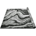 thumbnail image 6 of HR White Grey Black Modern Contemporary Abstract Area Rugs Marble Pattern, 2' x 7' Runner, 6 of 6