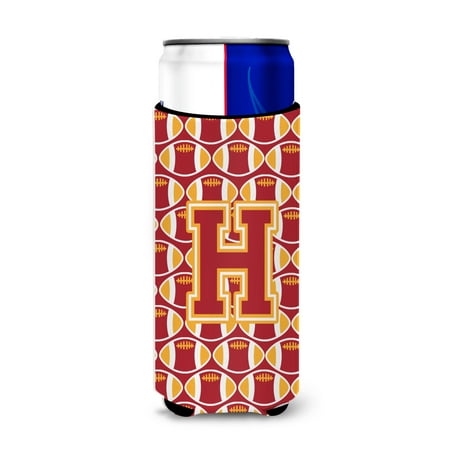 

Carolines Treasures CJ1070-HMUK Letter H Football Cardinal and Gold Ultra Beverage Insulators for slim cans Slim Can