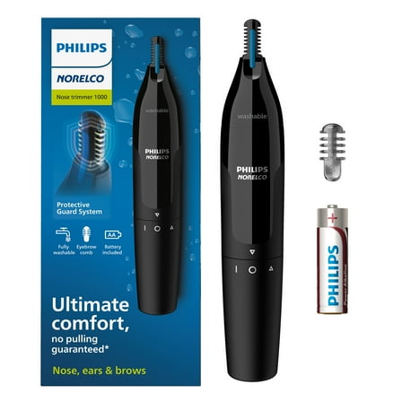 Philips Norelco Electric Nosetrimmer 1000, AA Battery Operated NT1605/60