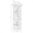 thumbnail image 2 of Corner Curio Cabinet, Floor Storage Cabinet with 5 Shelves and Lighting System, 70.5''Tall Corner Storage Organizer with Glass Doors for Living Room, Bedroom(E26 light bulb not included), 2 of 7