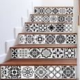 thumbnail image 4 of Generic 3D Mosaic Staircase Decals - 13PCS PVC Stickers (18x100cm), Easy to Apply & Remove, Durable & Colorful Home Decor for Stairs, Walls, Floors, 4 of 7
