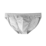 Posijego Men's Bikini Briefs Low Rise Soft Lightweight Comfort Underwear for Men Stretch Panties Solid Color