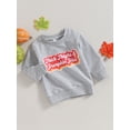 thumbnail image 3 of Wassery Toddler Halloween Clothes for Boys Girls Infant Baby Autumn Winter Sweatshirts Long Sleeve Round Neck Letter Print Pullovers Tops Halloween Clothing 0-4Y, 3 of 8