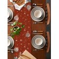thumbnail image 2 of Red Snowman Christmas Burlap-Cotton Table Runner 36 Inches Long,Winter Snowflake Tree Xmas Farmhouse Table Runners,Outdoor Dining Tablecloths Decor for Baby Shower/Party/Wedding 13x36, 2 of 9