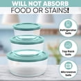 thumbnail image 4 of Replacement Lids for Pyrex Containers Round Glass Food Plastic (2) 2-Cup (2) 4-Cup (2) 7-Cup (Turqoise), 4 of 6