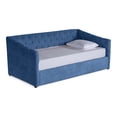 thumbnail image 4 of Cama Doble de Velvet Makora Azul Modelo Nigari, 4 of 8