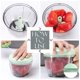 thumbnail image 2 of Manual Food Processor Vegetable Chopper, Portable Hand Pull String Garlic Mincer Onion Cutter for Veggies, Ginger, Fruits, Nuts, Herbs, etc., 900ml, Green, 2 of 5