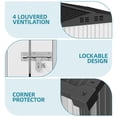 thumbnail image 5 of ModFusion 7x5ft Weatherproof Metal Storage Shed, Lockable Ventilated Outdoor Tool Shed for Backyard Patio Lawn, White, 5 of 10