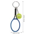 thumbnail image 2 of HINTRMENT 1Set Mini Tennis Racket Keychain Green PVC Mini Tennis Key Chain for Tennis Lovers, 2 of 6